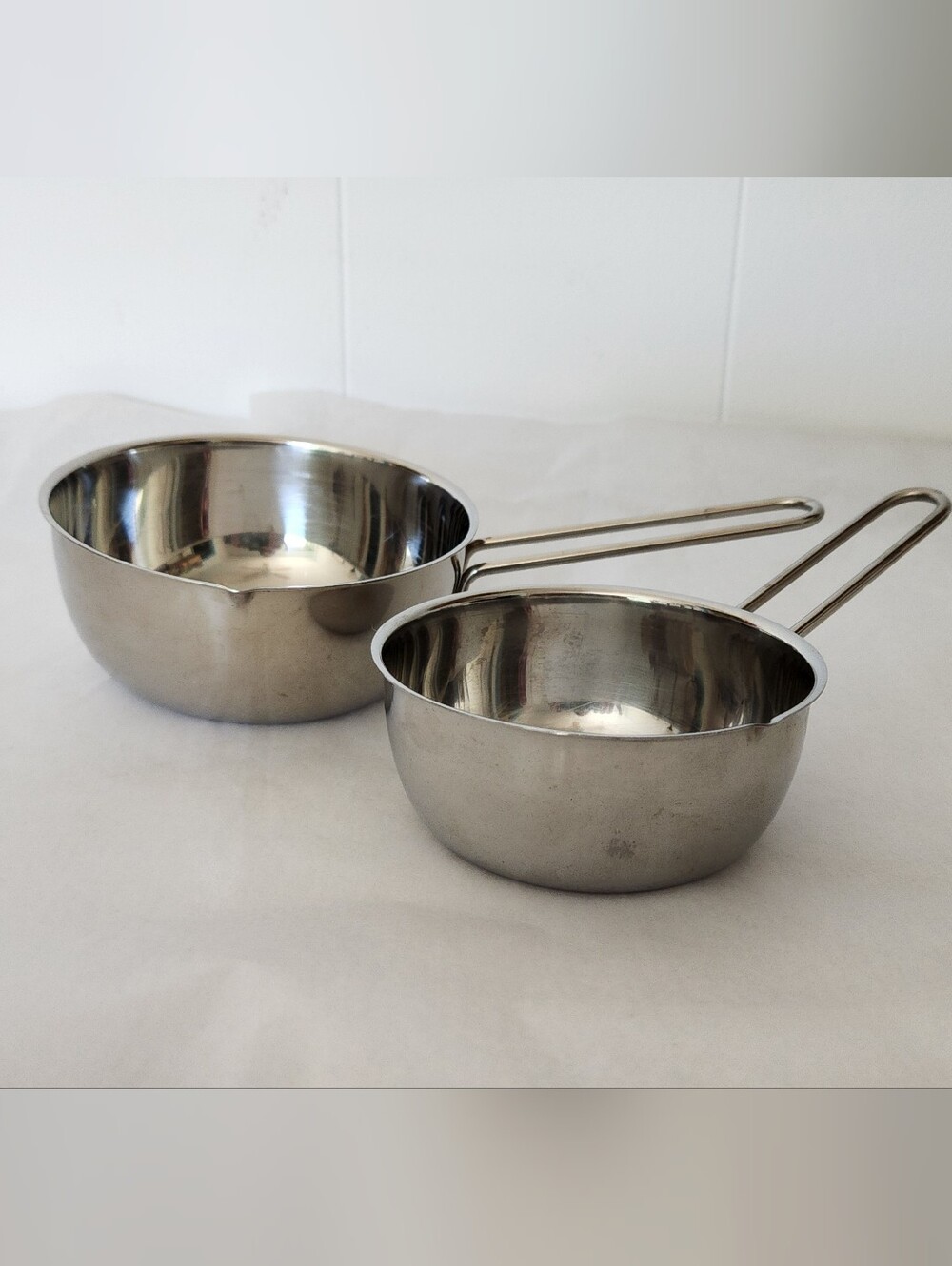 Set Of Two Stainless Steel Butter Warmers